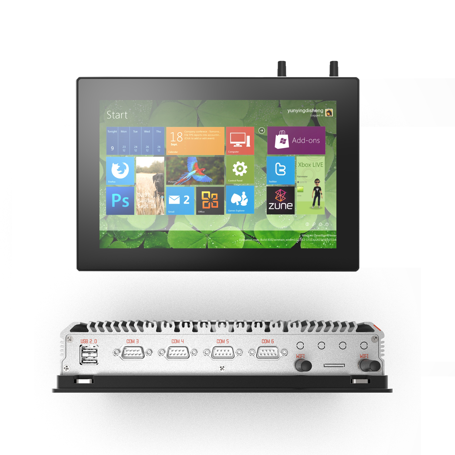 YPC-AZ10.1 Fanless Industrial Panel PC