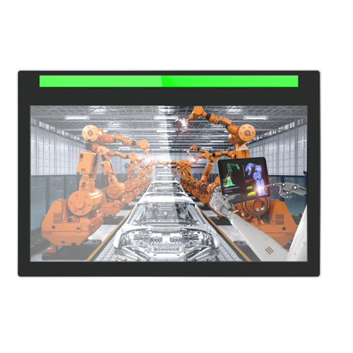 12.1 Inch Fully Enclosed Fanless YPC-AD Industrial Tablet PC With Built-in Andon Workshop Abnormal Alarm Light Terminal
